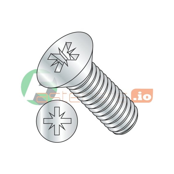 Newport Fasteners #6-32 x 1/4 in Pozidriv Flat Machine Screw, Zinc Plated Steel, 10000 PK 660557 - main